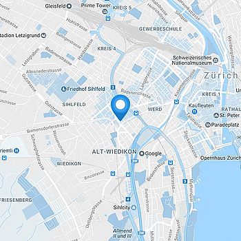 Karte zum Selfstorage Zürich Wiedikon