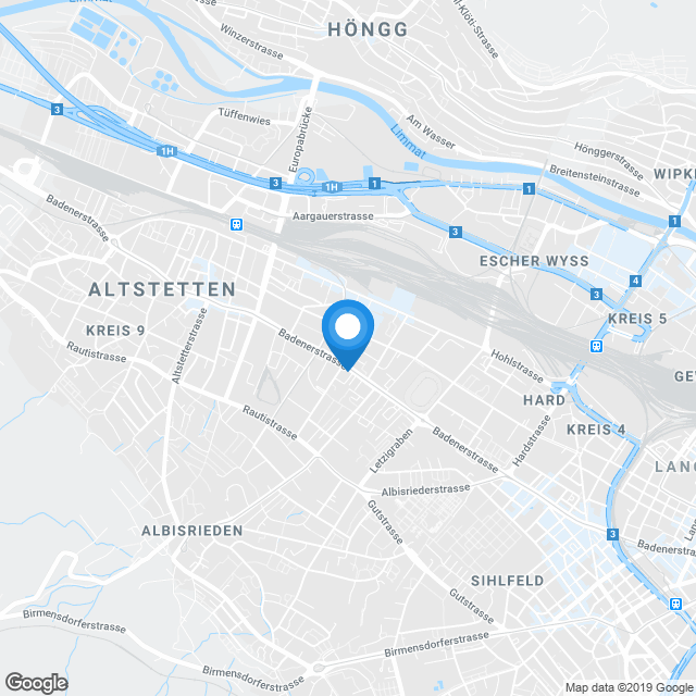 Karte zum Selfstorage Zürich Badenerstrasse